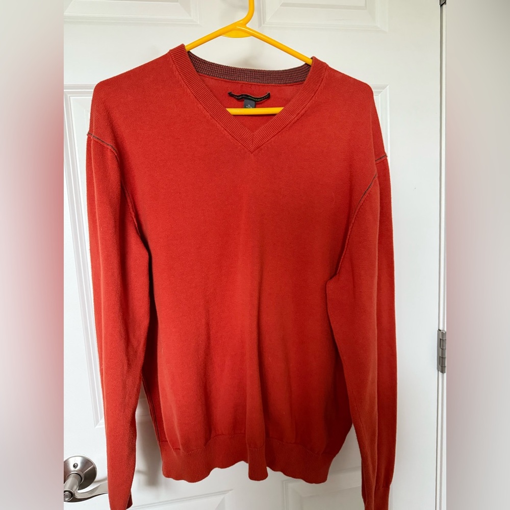 Red V-Neck Sweater